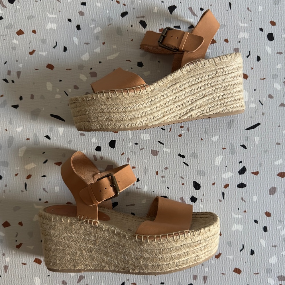 Soludos Minorca High Platform Sandal in Nude Size US 7 - Picture 6 of 10